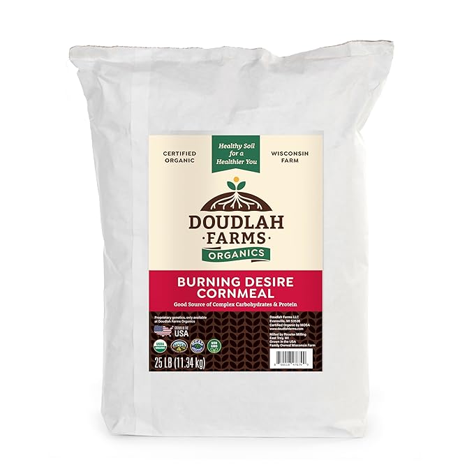 Organic Red Cornmeal Heirloom Red Dent Corn 25 lb Bulk - Non-GMO, Glyphosate Free - Biodynamic & Regeneratively Farmed Ground Cornmeal for Baking, Cornbread, & Tortillas by Doudlah Farms
