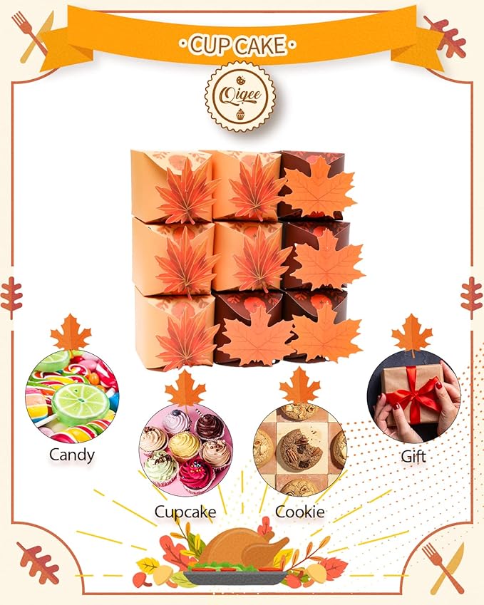 qiqee Thanksgiving Cross Gift Boxes 28pcs 3.3x3.3x3.3 Inches Cookie Boxes for Festival Party,3D Square Gift Box for Gifts,Small Cardboard Box for cookie,chocolate,pudding, Widely Used in Various