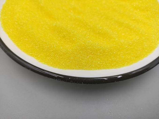 Edible 5 Ounce Fine Decorative Yellow Sanding Sugar Sprinkles for Baking, Sparkling Crystals for Cakes, Cookies, Cupcakes, Ice Cream Topping and Rimming Sugar