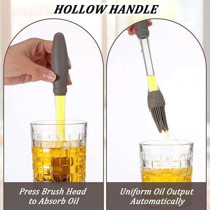 4Pcs Basting Brush for Cooking, Silicone Heat Resistant Pastry Brushes Food Brushes Spread Oil Butter Sauce Food Applicator for BBQ Grill Baking Kitchen Cooking Dishwasher Safe