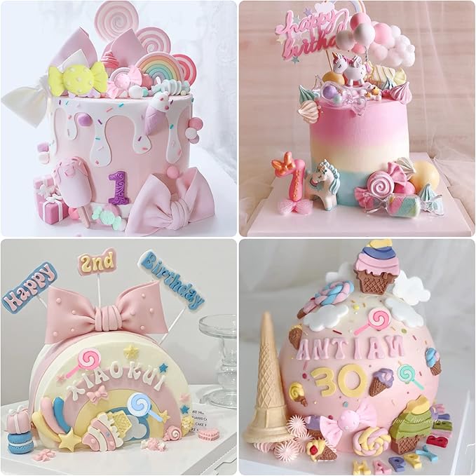 Lollipop Fondant Molds 3 Pcs, Candy Shape Cake Decorating Molds for Baking Cupcake Toppers, Chocolate, Sugar Crafting, Marzipan, Year Rounds, Cookies, Modeling Clay, Resin Crafts, Plaster