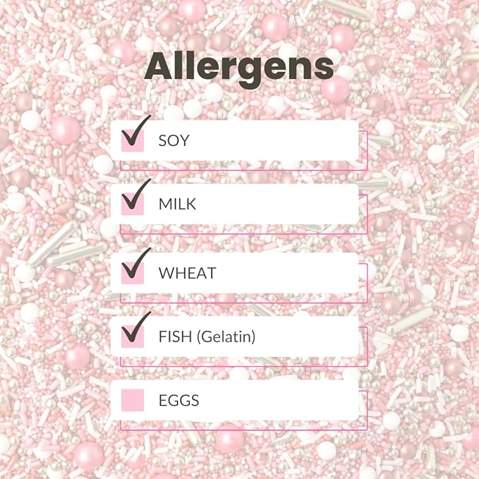 Sprinkle Pop Vintage Rose Gold Sprinkle Mix| Blush White Rose Gold Sprinkles with Gold Dragees| Sprinkles Made in USA for Decorating Wedding Bridal Shower Valentines Day Cakes Cookies Cupcakes, 4oz