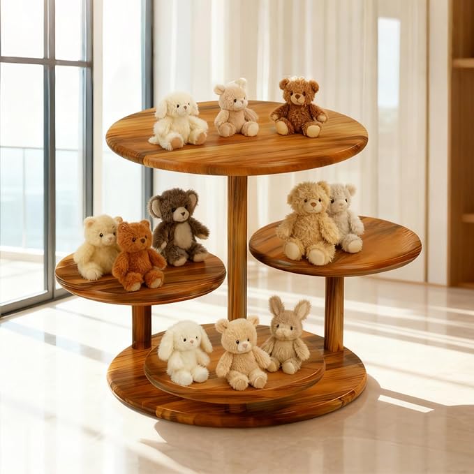 Cupcake Stand, 4 Tier Cupcake Tower Stand for 50 Cupcakes, Wood Cake Stand, Wedding Cake Stands, Cupcake Display Stand, Cup Cake Tower Stand for Birthday Anniversary Party Decoration