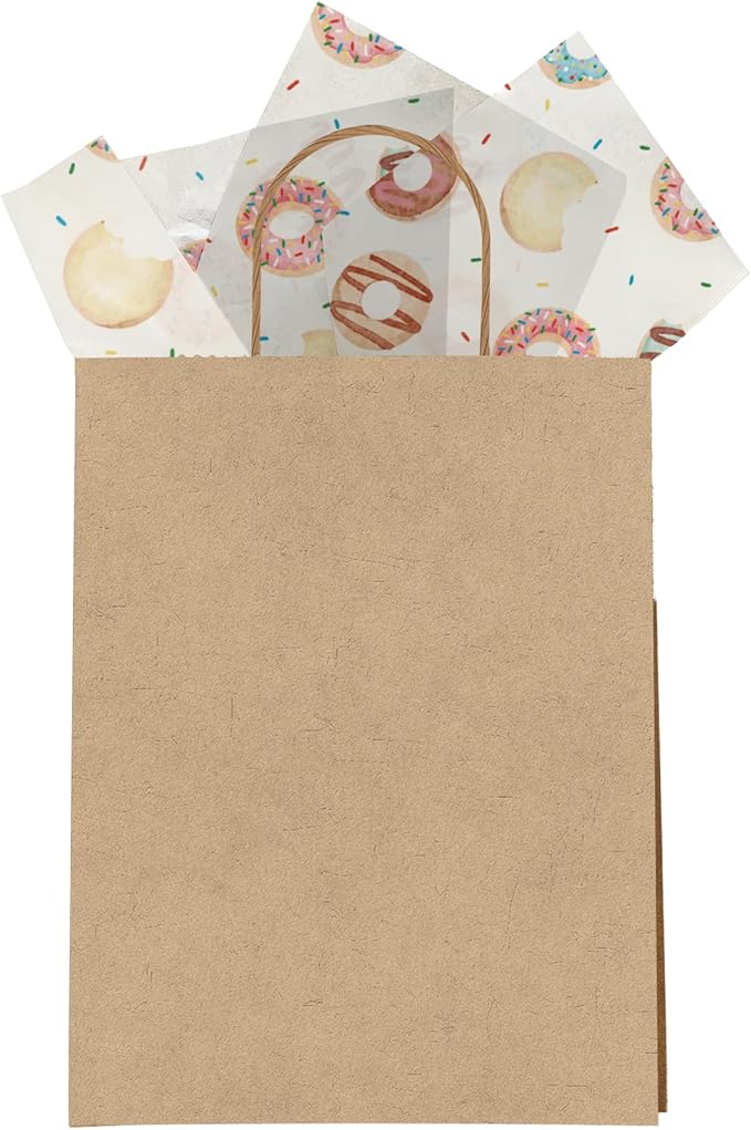 Donuts Printed Tissue Paper for Gift Bags or Boxes and Wrapping - Party Bulk Decorative Art Tissue Paper for Packaging and Gifting | 24 Sheets 20" x 30"