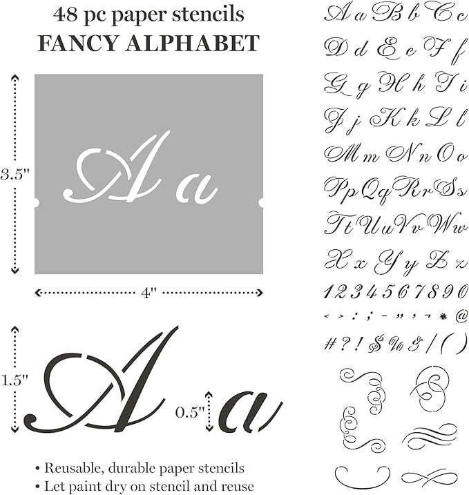 Martha Stewart, Classic Alphabet Paper Lettering Stencil and Tool Kit, 150 pc