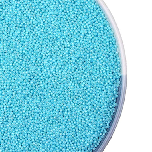 Blue sprinkles Edible Pearl Spinkles 130g/4.6oz,Cake Dessert sprinkles,Cookie sprinkles,Sugar Pearls, Edible Candy Pearls for Cake Cupcake Decorationg 2mm (Blue)