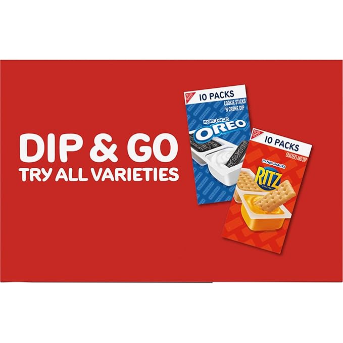 Handi-Snacks RITZ Crackers 'N Cheesy Dip Snack Packs, 20 Snack Packs (Pack of 2)