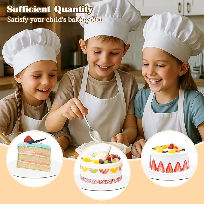 100 Pack Round Cake Boards Bulk-6 Inch Circle Cardboard Base Boards Grease Proof Cardboard Disposable for Food Decorating Baking Party Supplies (White)