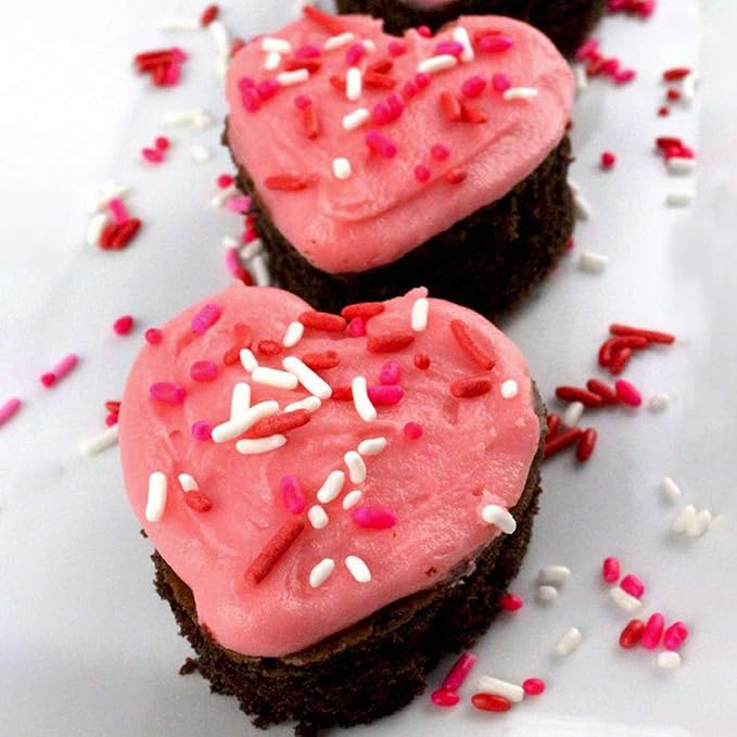 Valentines Day Sprinkles - 1.6 LB - Pink, Red and White Jimmies - Cookie, Cupcake, Cake Decorating Bulk
