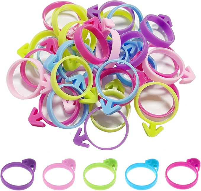 30 Pcs Pastry Bag Ties,Silicone Piping Bag Ties, Reusable Icing Bag Ties Cake Decorating Bag and Pastry Sipplies Clips - Suitable for Cupcakes Cookies and Pastry Seal (5 Color)