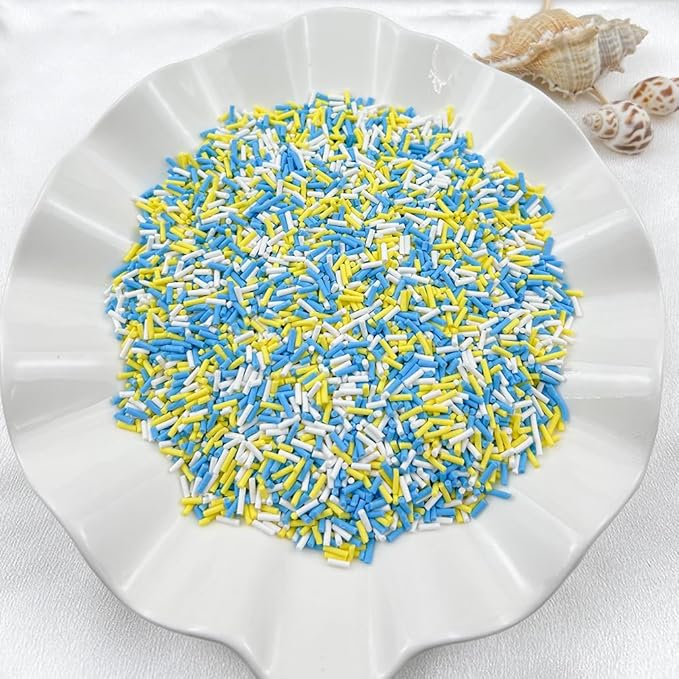 150g Fake Sprinkles Resin Sprinkles Clay Sprinkles Fake Candy Sprinkles Polymer Sprinkles Polymer Clay Slices for Resin Nail Slime Scrapbook DIY Art Crafts Making(251-mixed Color 3)