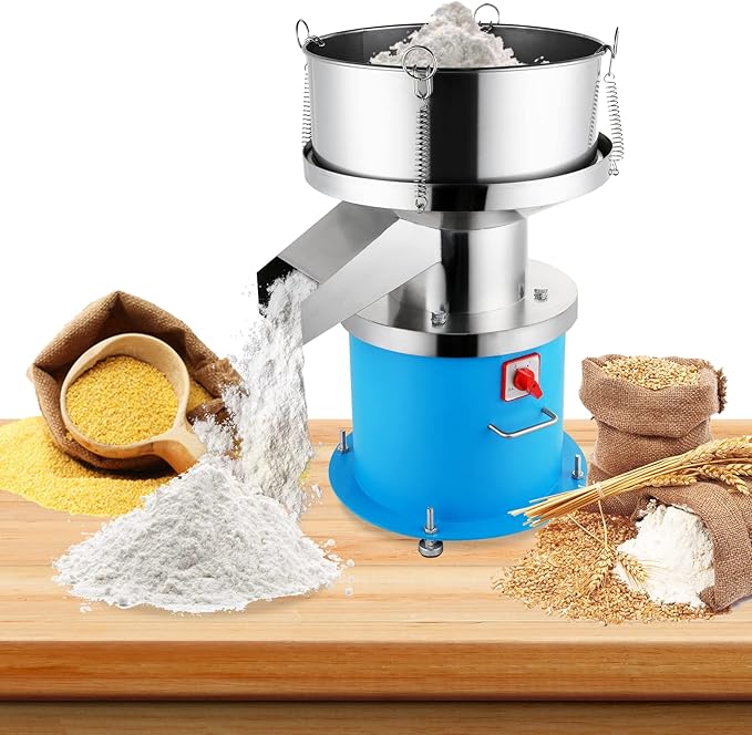 YUCHENGTECH Automatic P-o-w-d-e-r Sifter Automatic Sifter Shaker Machine 750W Electric Flour Sifter Automatic Sieve Shaker Vibrating Sieve Machine φ16.54in 2-500mesh Optional (110V)