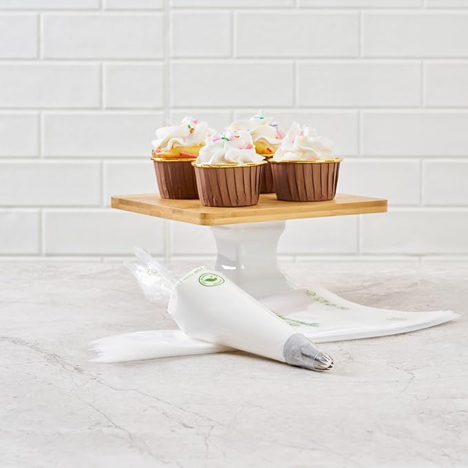 Restaurantware Pastry Tek 12 x 6 Inch Piping Bags 100 Disposable Pastry Bags - Sturdy No Slip Clear Plastic Baking Bags To Decorate Cakes For Parties Or Bakeries