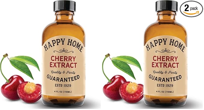 Happy Home Natural Cherry Flavor - Certified Kosher, 4 oz. (Pack of 2)