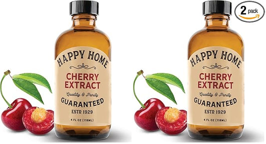 Happy Home Natural Cherry Flavor - Certified Kosher, 4 oz. (Pack of 2)