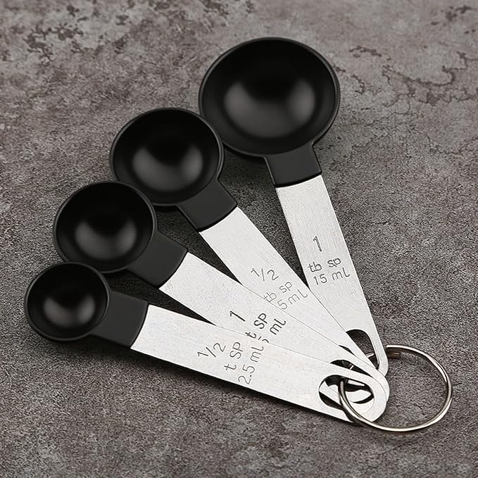 Measuring Spoons and Cups Set, Stackable Stainless Steel Kitchen Gadgets for Baking and Cooking
