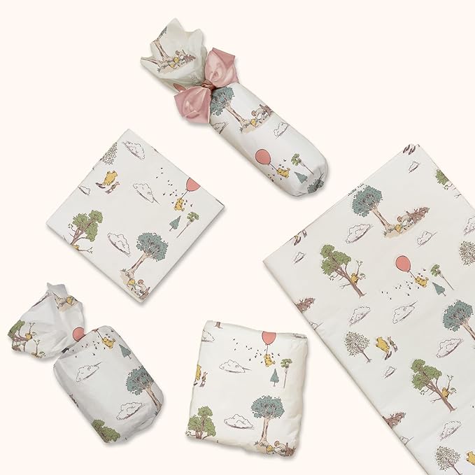 Pro Supply Global Pooh Bear Printed Tissue Paper for Gift Bags or Boxes and Wrapping - Baby Shower Bulk Decorative Art Tissue Paper for Packaging and Gifting | 24 Sheets 20" x 30"