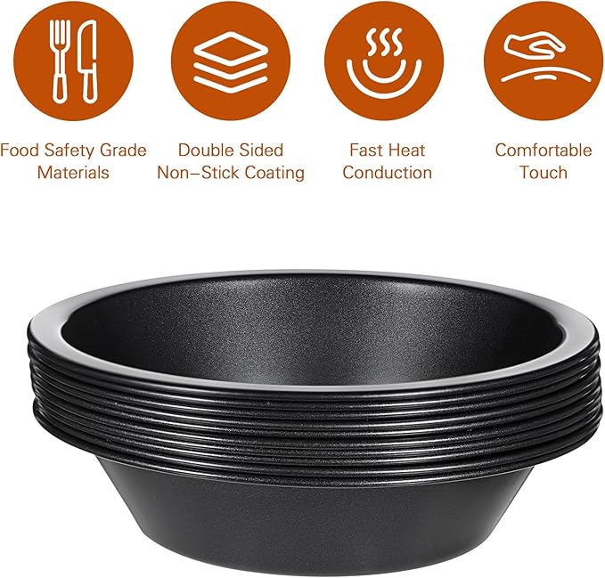 4pcs Non-Stick Carbon Steel Cake Pans 4 Inch Round Baking Pans for Perfect Cakes Pies and Desserts - Durable and Easy to Clean (12, 5IN)