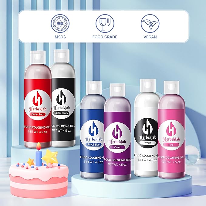 Violet Gel Food Coloring – 4.5 oz Professional Grade Concentrated Food Dye, Gel Based Coloring for Icing, Baking, Cake Decorating & Cookies