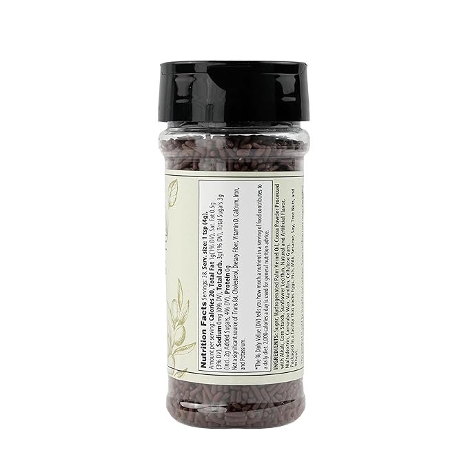 Olive & Vine Chocolate Sprinkles, Sweet Flavor, For Desserts & Baking, Rich Tradition, Authentic Taste, For Global Recipes (5.44 Ounce)