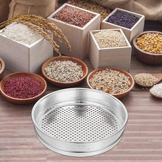 LIFKOME Stainless Steel Flour Sifter - Fine Mesh Round Flour Strainer Screen for Baking Cake Bread Food Prep