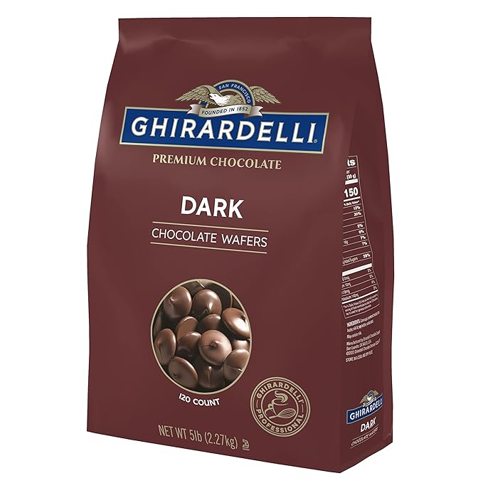 Ghirardelli Chocolate Company Dark Chocolate Wafers, 5lb. Bag (Pack of 1)