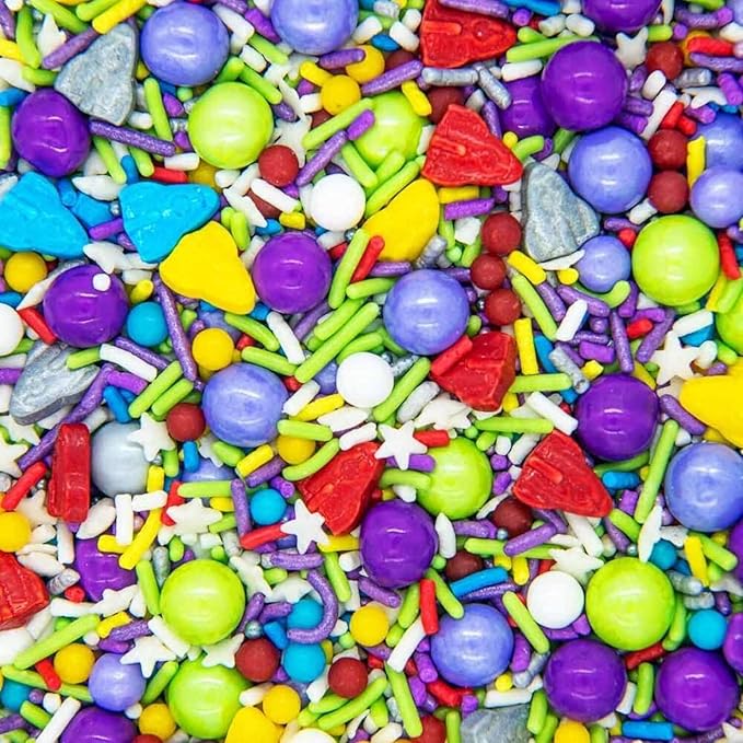 Rocket Galaxy Sprinkles, Edible Cosmic Outer Space Sprinkles for Cake Decorating Jimmies, Nonpareils, Sugar Pearls, Rocket Quins - Astronaut Spaceship Sprinkles for Cupcake Decorating Decorations