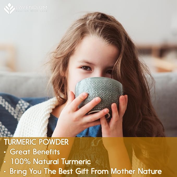 20oz (1.25 lbs) Turmeric Powder, 100% Natural & Pure, Ground, Seasoning Root Powder, No Additives, No Gluten, Vegan.