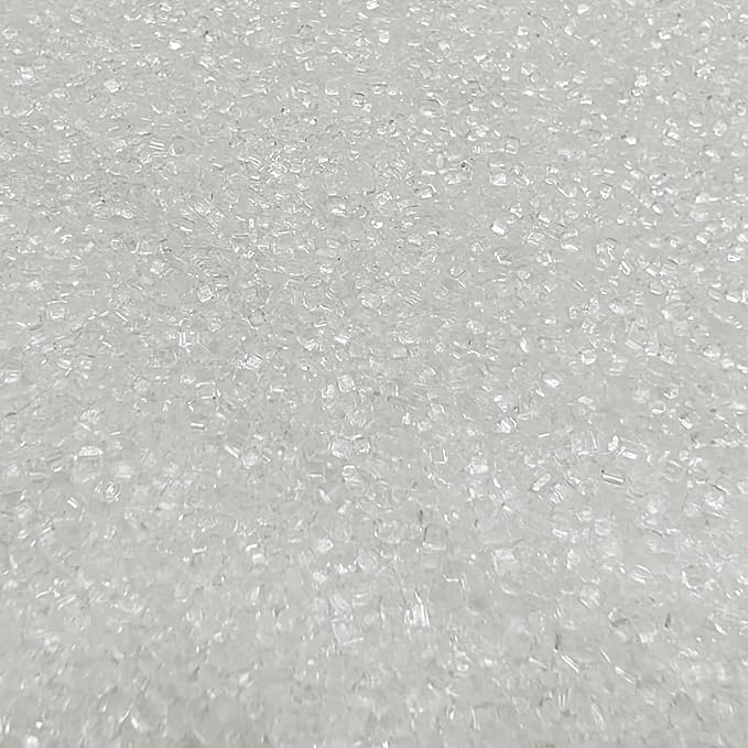Edible Sanding Sugar Sprinkles for Cookie Decorating, Sugar Sprinkle Mix For Celebration Cakes, Cupcakes, Cookies, 3OZ (White)