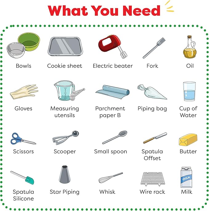 Baketivity Whoopie Pie Burgers Baking Kit for Kids Set - Real Cooking Set for Girls & Boys Ages 5-12 - Baking Kit with Premeasured Ingredients, STEM Kit for Kids with Instructions