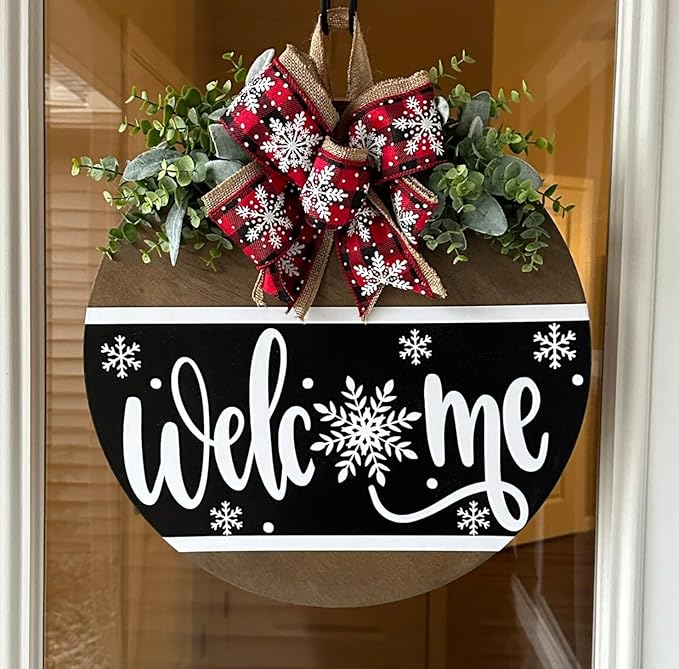 Christmas Stencils for Crafts Reusable Holiday Stencil Merry Christmas Stencils for Painting on Wood Fabrics Porch Hanger Decor