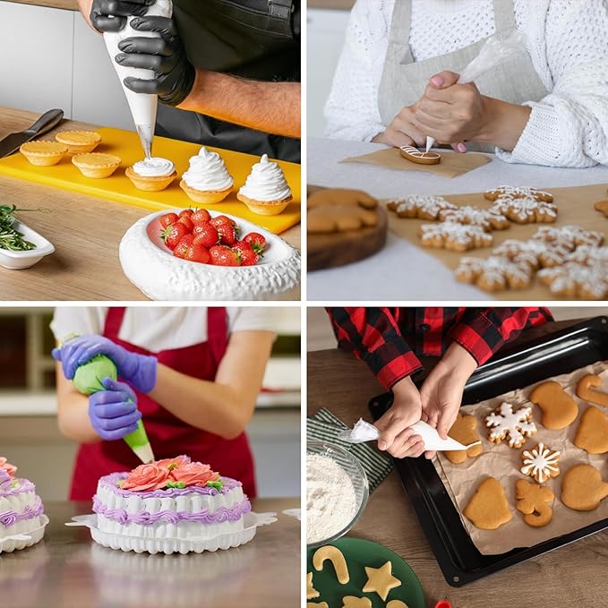Thick Disposable Piping Bags - Durable and Versatile Pastry Bags for Dessert & Candy Decorating - 12In,100Pcs