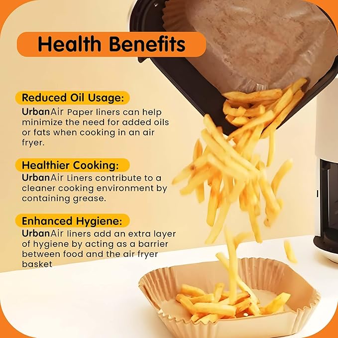 8-Inch Square 125pcs Air Fryer Paper Liners for Easy Cleanup - Non-Stick, Heat-Resistant, and Perfect Fit for Hassle-Free Cooking | Bleach-Free Parchment| (8 In/20cm)