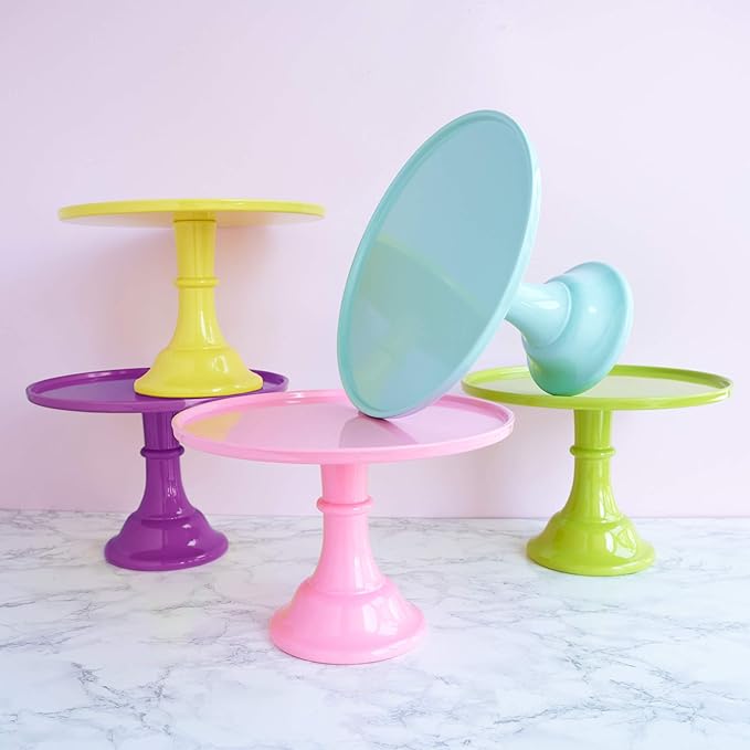 Twine Melamine Cake Stand, Cupcake Stand, Perfect for Birthdays, Weddings, Holidays Housewarming and Tea Parties, Durable and Stylish Dessert Accessory, Kitchen & Home Décor, Set of 1, Purple
