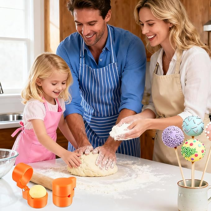 Round Cake Pop Mold Shapes Press Sphere Cake Pop Cutter and Pusher Reusable Cake Molds for Home Baking Birthday Parties Wedding Desserts Make Tool Cakepop DIY Accessories for Baking Enthusiast