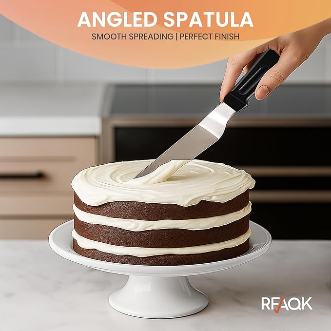 RFAQK Non-Stick 9 Inch Springform Pan - Spring form Pan for Cheesecake with Removable Bottom, Bonus Icing Spatula with 10 Pcs Parchment Paper & Recipe E-Book - Ideal for Baking Cakes, Pizzas, & More!