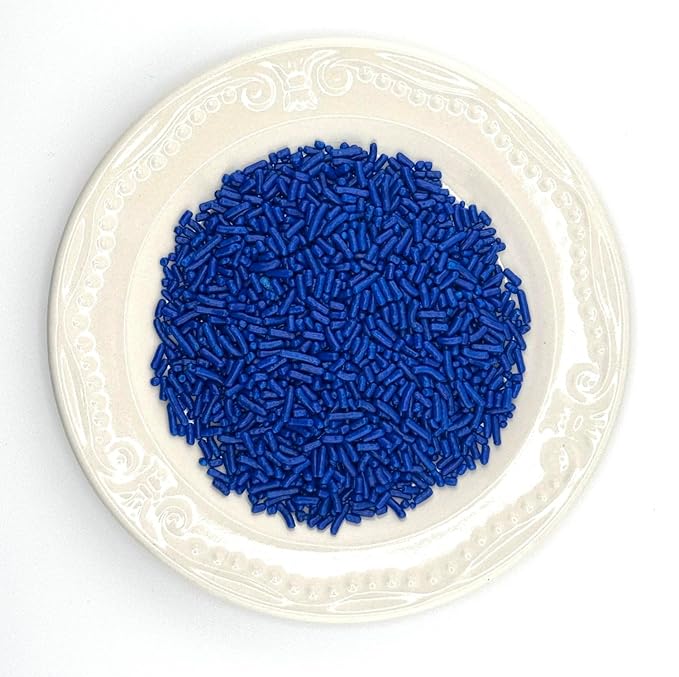 Navy Blue Sprinkles for Baking Cakes, Cupcakes, Cookie Decorations, Ice Cream and Donut Toppings Edible Decorating Baking Supplies - 4 oz package (Navy Blue)