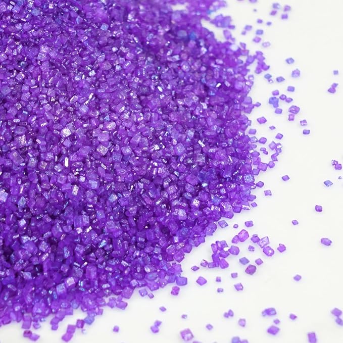 Edible Purple Sanding, Sugar Rim Sprinkles, Crystals Sanding Sugar for Cocktails, Cake, Cookies, Cupcake, 150g, Wedding Party Christmas Supplies