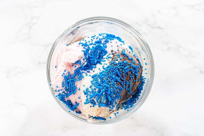 Bakerpan Blue Jimmies Sprinkles - 6 Ounces Blue Sprinkles for Cake Decorating - Edible Sprinkles for Cupcakes, Ice Cream, Cake Decorations (Made in USA)