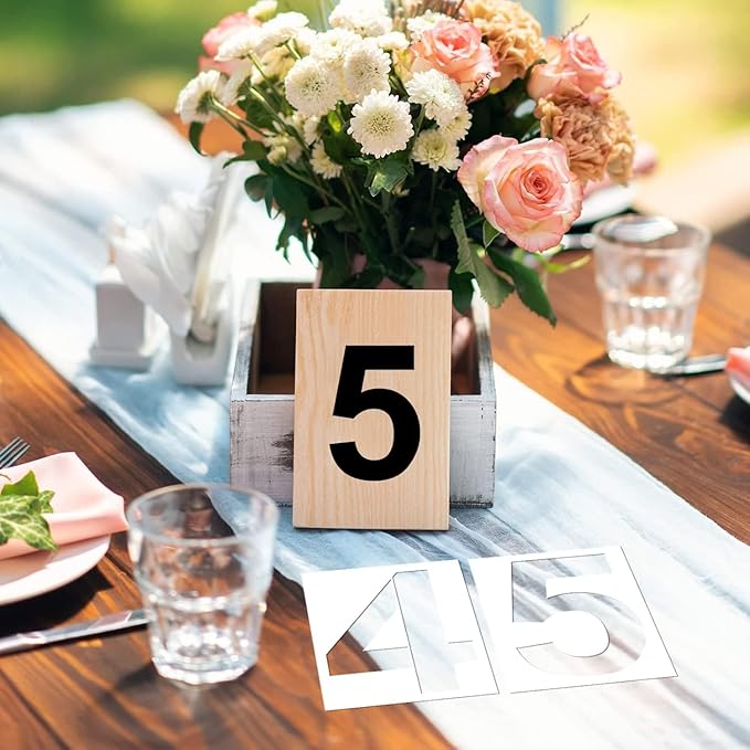 10 Inch Number Stencils Plastic Number Stencils Reusable Digital Painting Templates for Cake Stencil Address Templates