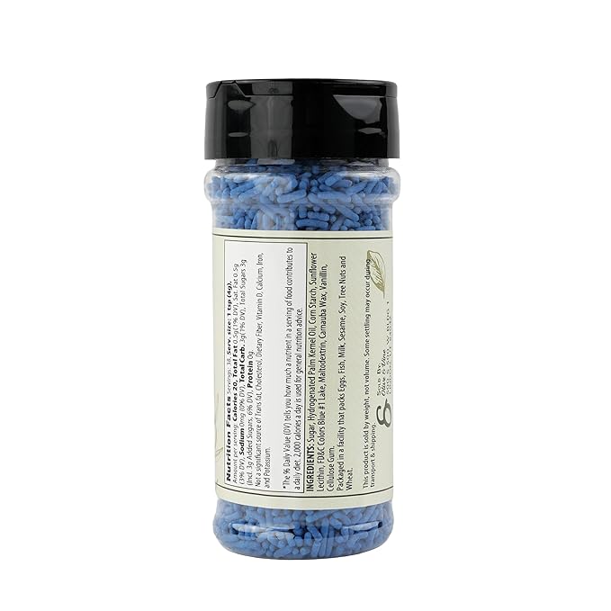 Olive & Vine Blue Sprinkles, Sweet Touch, For Baking & Desserts, Rich Tradition, Authentic Taste, For Global Recipes (5.44 Ounce)