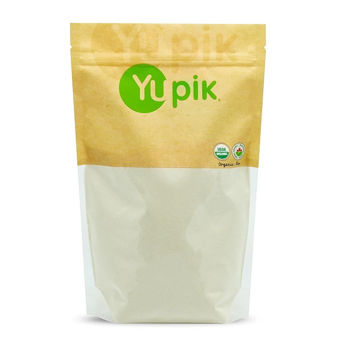 Yupik Organic Brown Rice Flour, 2.2 lb (35.2 oz), Gluten-Free, Non-GMO, Vegan, Kosher, Finely Milled Powder from Whole Grain Brown Rice, Neutral Flavor, Source of Fiber & Protein, For Baking, Cooking