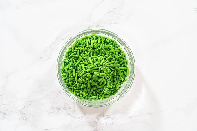 Bakerpan Lime Green Jimmies Sprinkles - 6 Ounces Lime Green Sprinkles for Cake Decorating, Edible for Cupcakes, Ice Cream (Made in USA)