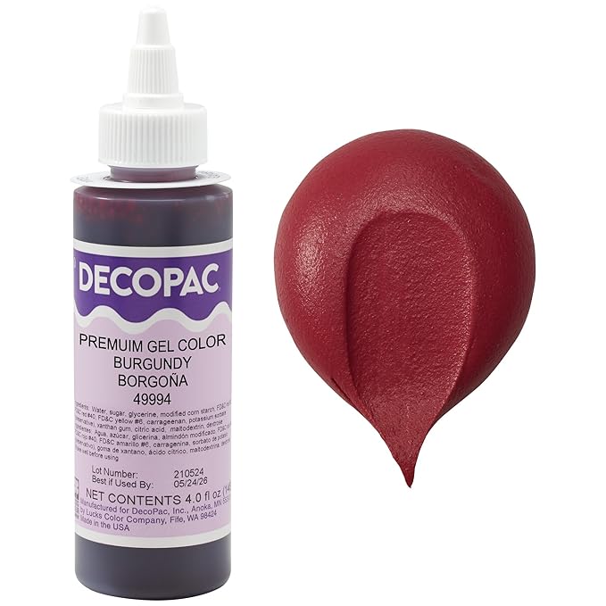 Decopac Burgundy Premium Gel Color 4 fl oz