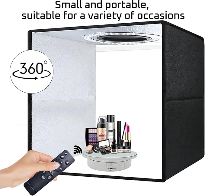 JAYEGT 2 in 1 Motorized Rotating Display Stand with Mirror Replacement Cover，Max 22lbs Load , 360 Degree Electronic Turntable Display Stand for Photography Products Shows, Jewelry, Watch, 3D Models,