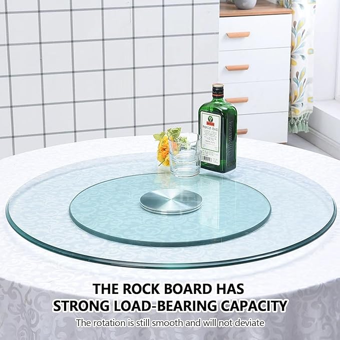 Commercial Restaurant Serving Lazy Susan Turntable, Glass Rotating Serving Tray for Dining Cake Table, Lazy Susan for Table top, Rotating Centerpiece Tray, for Home, Party, Hotel