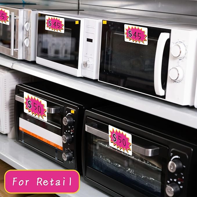 300 Pcs Garage Sale Price Stickers, Removable Adhesive 2"x3" Label Stickers for Yard Sales, Retail & Community Events