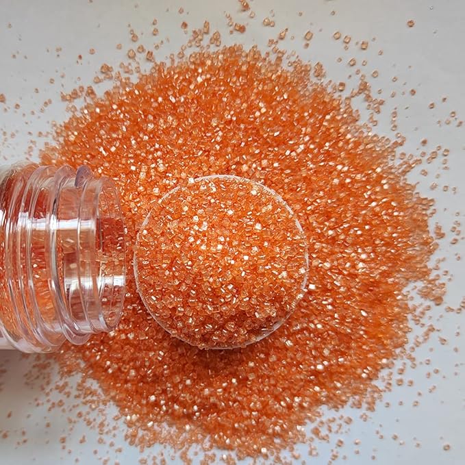 Homankit Sanding Sugar, Orange Edible Sugar Crystals, Sugar Sprinkles Mix for Celebration Cakes, Cupcakes, Baking, Cookies Decorating, 3.2 OZ