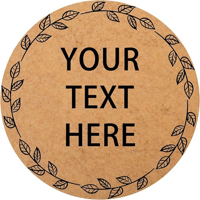60-1000 pcs Custom Stickers Kraft Pape Labels, JOVELLO Personalize Business Logo Labels, Label Stickers for Baking Packaging,Envelope Seals, Small Business (Kraft Paper14)