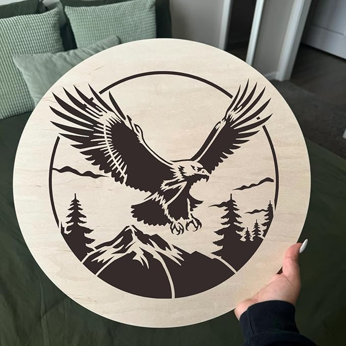 Animal Wood Burning Stencils for Painting 12” Eagle Stencil Wildlife Stencils for Crafts T-Shirt Fabric Wood DIY Decor